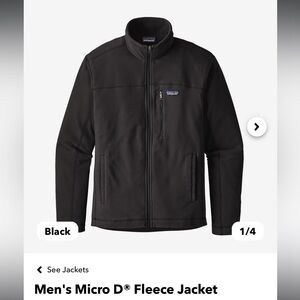 Patagonia men’s micro d fleece jacket black xxl